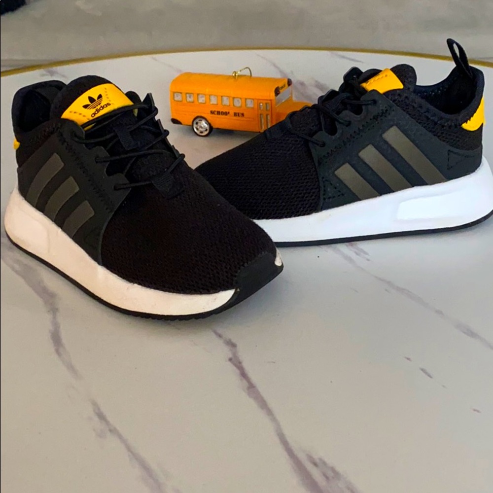 Toddler Ortholite Adidas Sneakers Black Yellow